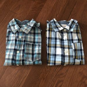 Set of 2 Boys Plaid Button-Ups Long Leave